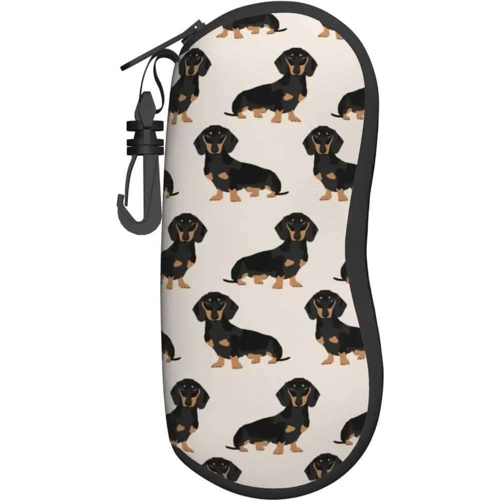 

Dachshund Weiner Dog Glasses Case Pouch Zipper Soft Eyewear Storage Box Outdoor Travel Portable Anti-Pressure Sunglasses Bag