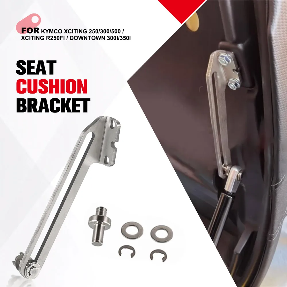 

For KYMCO XCITING 250/300/500 / Xciting R250Fi / Downtown 300i/350i Motorcycle Seat Stopper Tracks Open Angle Increases Bracket