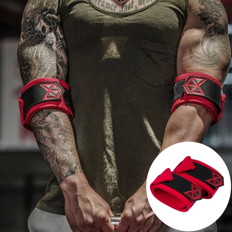 Weightlifting Elbow Wraps for Bench Press Cross Training Powerlifting 90x8CM Gym Elbow Straps for Men and Women Elbow Support