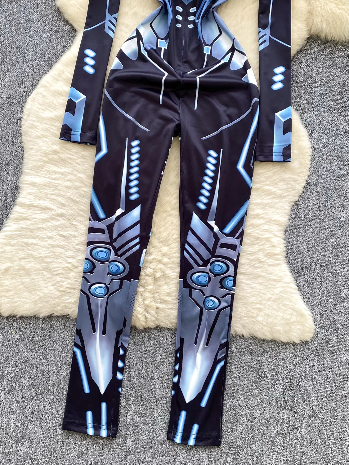 

Faionable High-Ne Long-Sve Slim-Fit Onesie for Women Print Design Commute Sle High Waist Long Pants 2025 Summer New ...