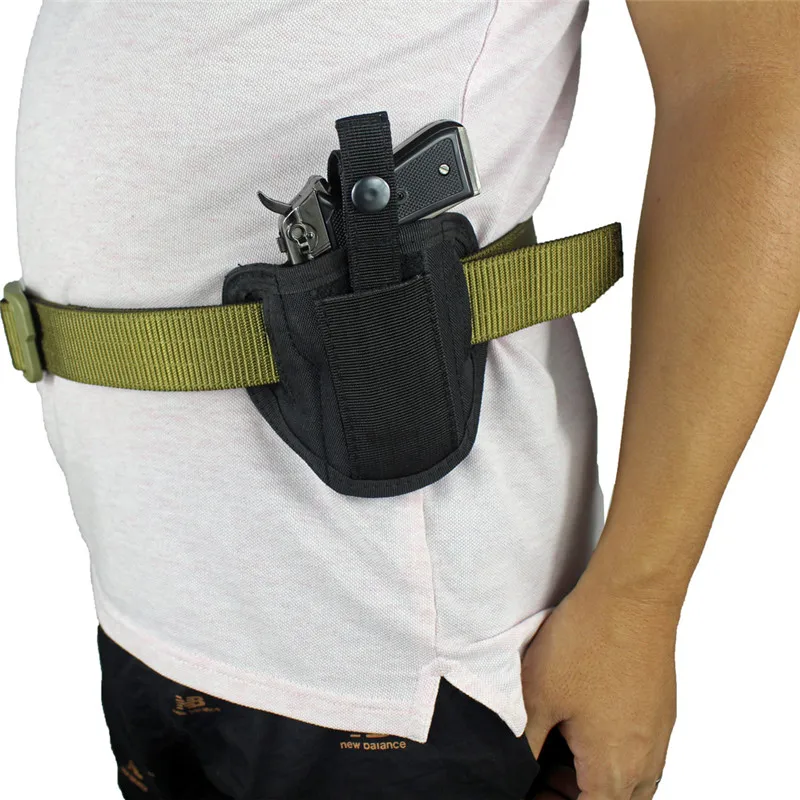 600D Nylon Tactical Gun Holster Concealed Carry Holster Wear Belt Holster Airsoft Gun Bag for Compact Subcompact Pistols handgun