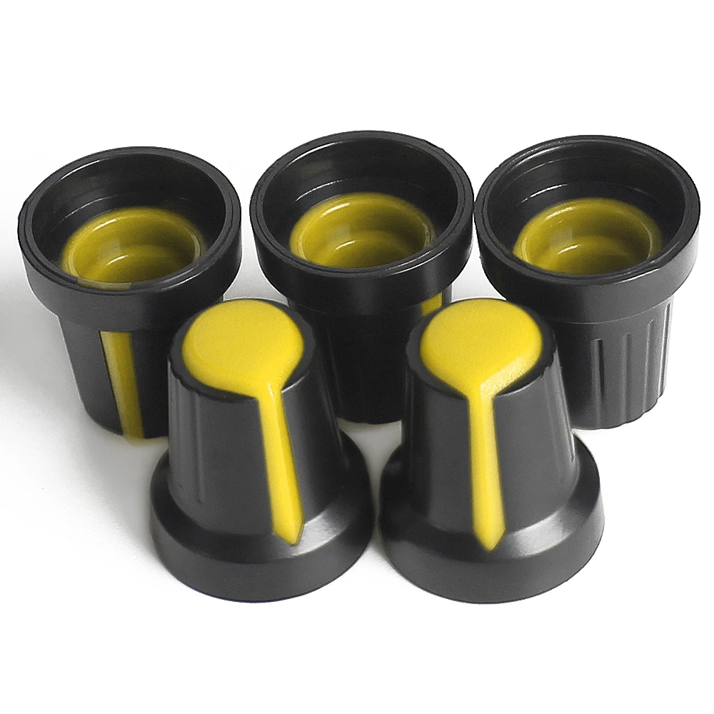 5 قطعة WH148 الجهد التبديل مقبض الباب غطاء AG2 15X17mm الأصفر البلاستيك المقابض البرقوق مقبض عدة