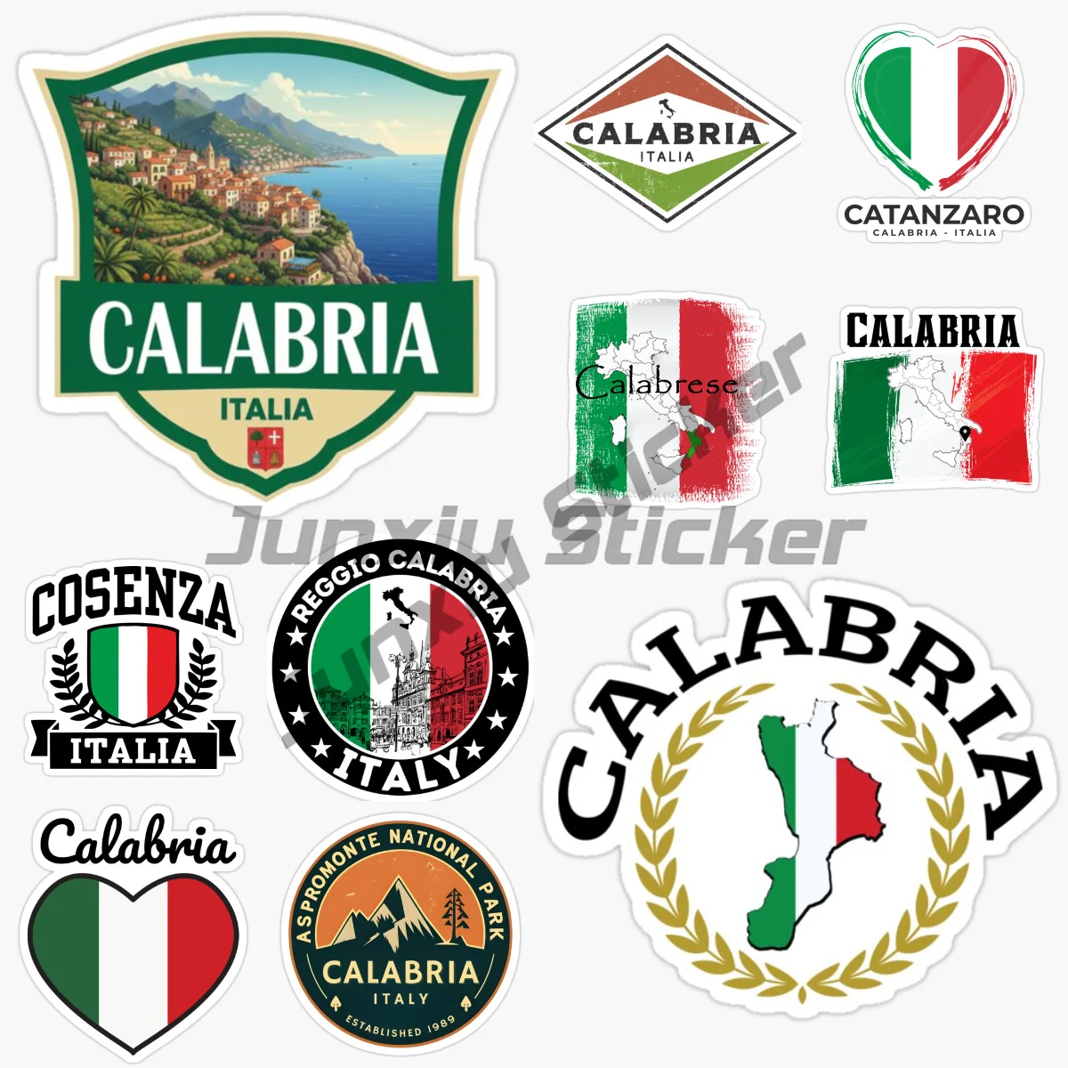 

CALABRIA ITALIA Car Stickers Vinyl PVC Self-adhesive Decoration Waterproof Decals