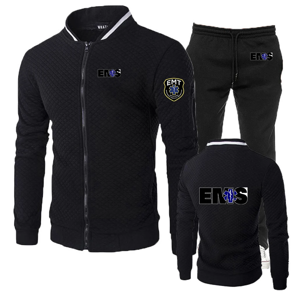 

Костюм мужской демисезонный 2026: куртка на молнии и модные брюки (новинка)