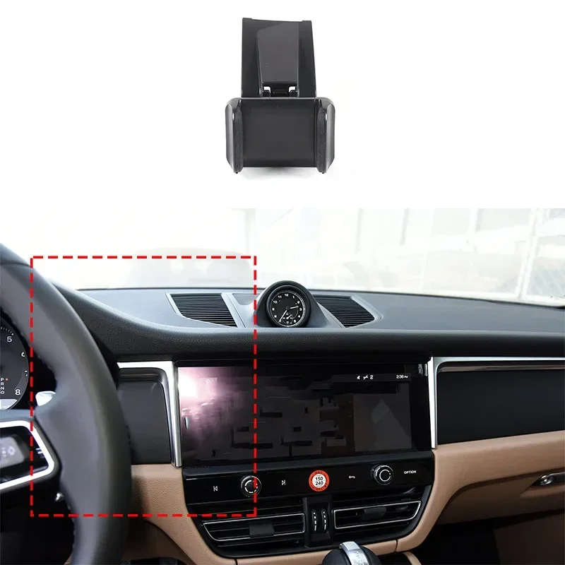 

For Porsche Macan 2016-2023 for Porsche Cayenne 2018-2023 ABS Black Car Phone Holder GPS Navigation Holder Trim Car Accessories