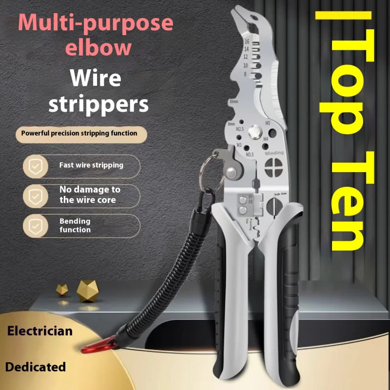 

Multi-functional Wire Stripping Pliers Cable Cutting Screw Twisting Tool