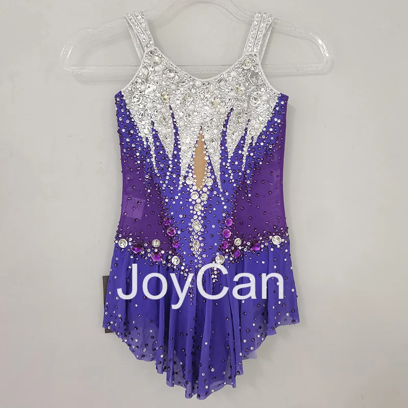 

JoyCan Rhthmic Gymnastics Leotards Girls Women Purple Spandex Elegant Dance Wear for Competitiion