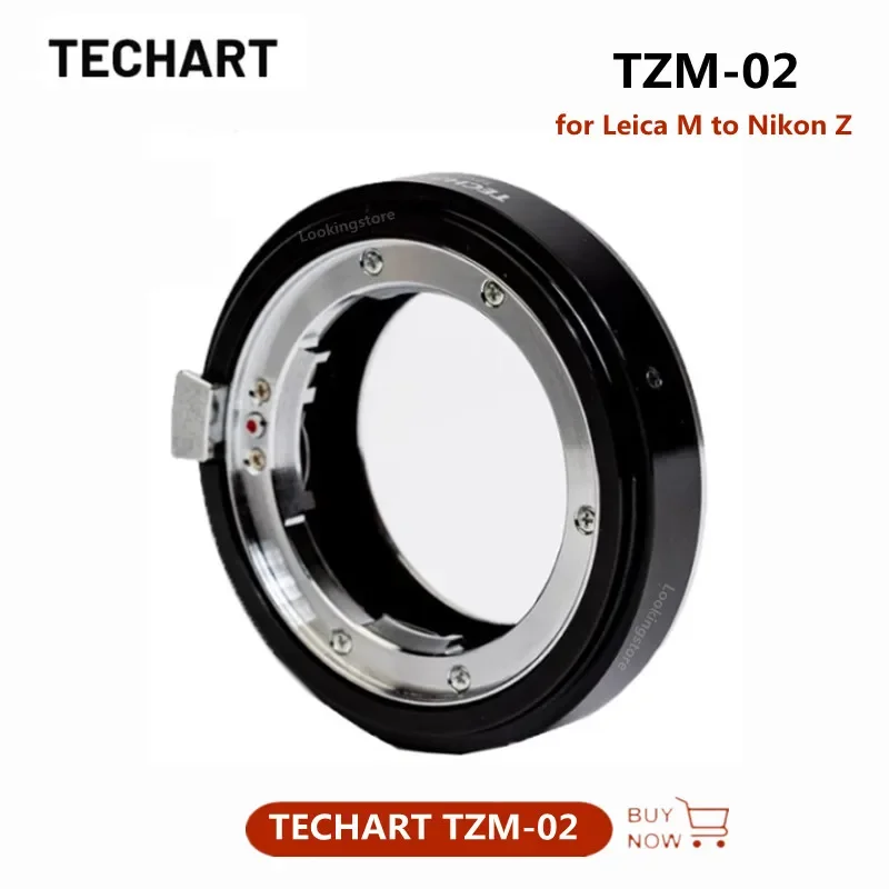 TECHART TZM-02 Anello adattatore per obiettivo Messa a fuoco automatica per obiettivo Zeiss Voigtlander M Mount su fotocamere Nikon Z6II Z7II Z5 Z6 Z7 ZFC