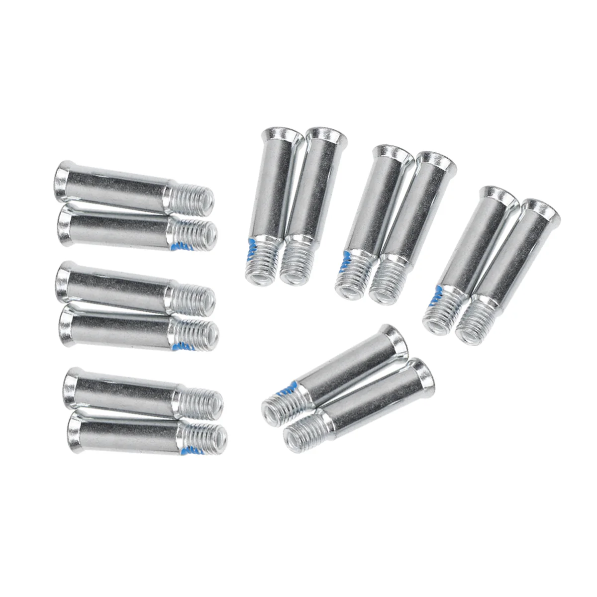 14PCS 35mm Skates Screw Nail Nuts Replacement Metal Roller Skate Axle (Silver) skates axle axle for skates