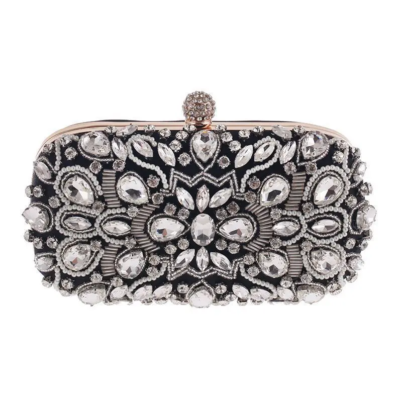 

Handmade Beaded Diamond-encrusted Evening Bag Women's Fashion Party Banquet Dress Crossbody Clutch Dinner Bag Bolso Fiesta Mujer