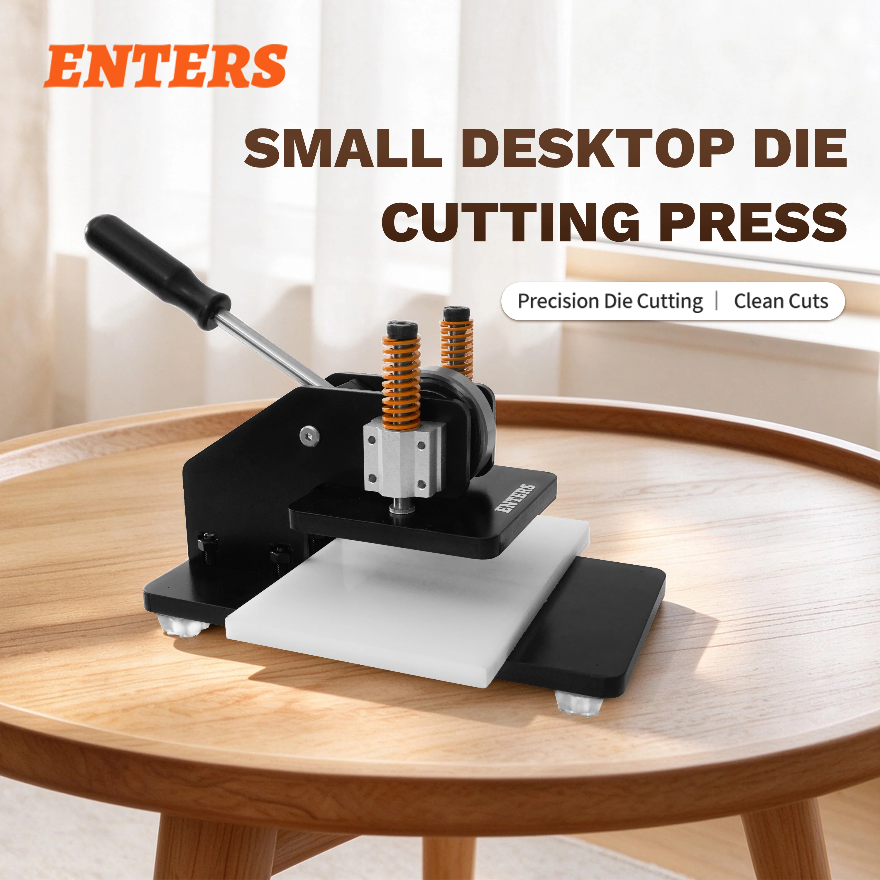 Hand-operated Small DIY Die-Cutting Machine for Leather and Silicone Cutting with  Backing Plate