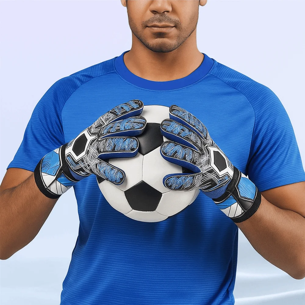 

Finger Protection Goalkeeper Gloves Non-Slip Wear-Resistant Latex Soccer Gloves Handguard Thickened Football Goalkeeper Gloves