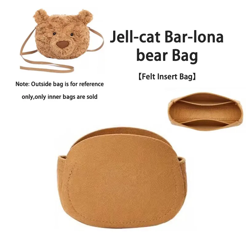 EverToner Multi-Pocket Handbag Organizer for Jell-cat bear Bag Large Capacity Storage Bag Felt Purse Insert Handbag Liner