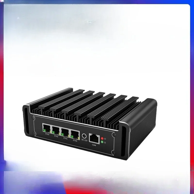 Fanless mini host 2.5G four network interface card soft routing