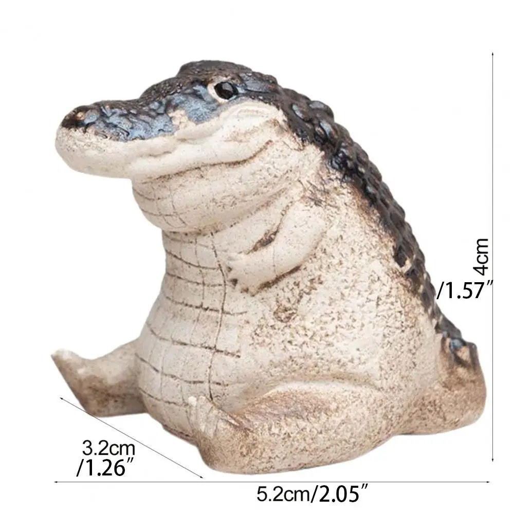 사랑스러운 악어 차 애완 동물 보라색 클레이 악어 차, 고급 솜씨, 수제 악어 집 데스크탑 차, 애완 동물 장식, 어린이 장난감