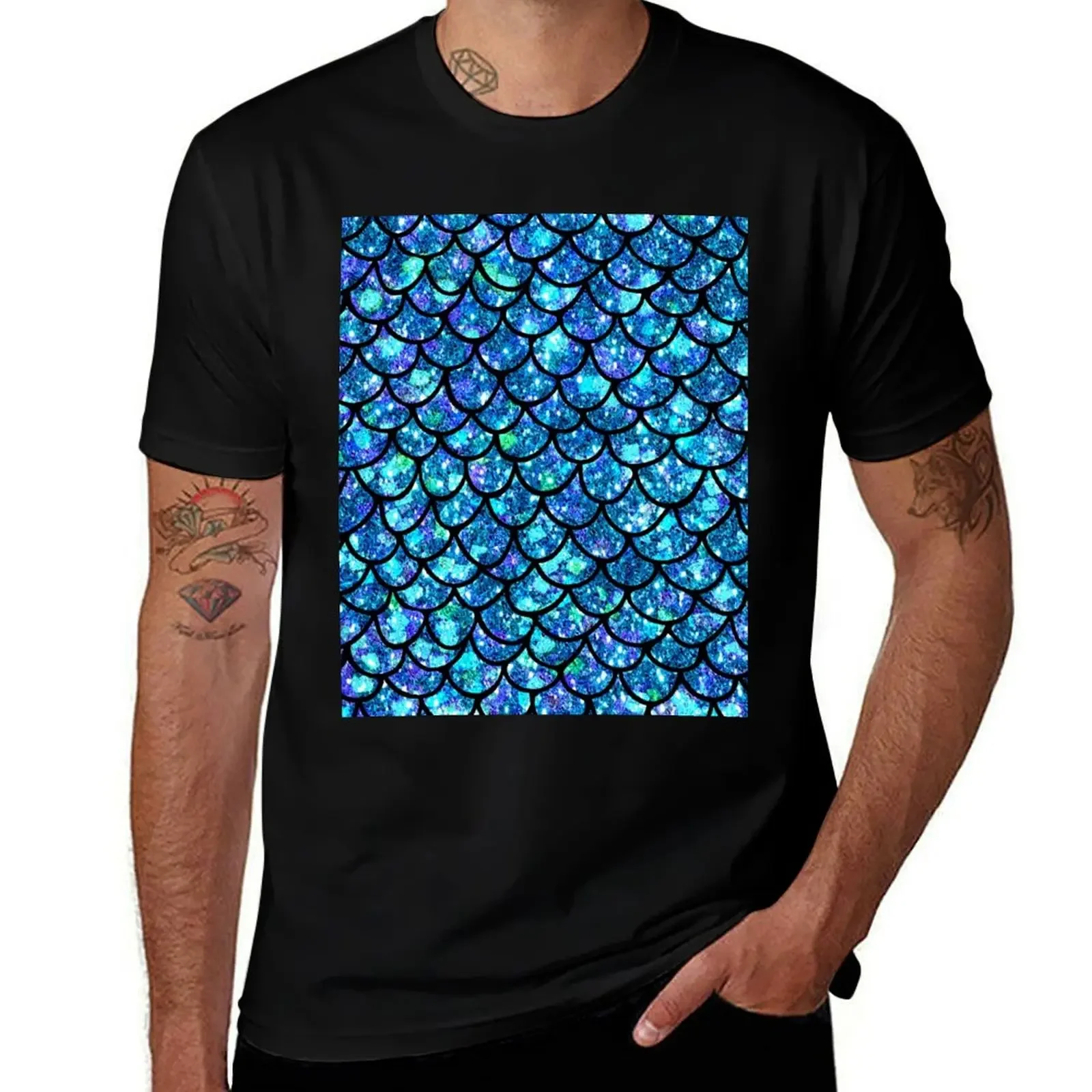 Magical Sparkly Mermaid Scales T-Shirt funny shirt cotton essential t shirt mens t shirts pack