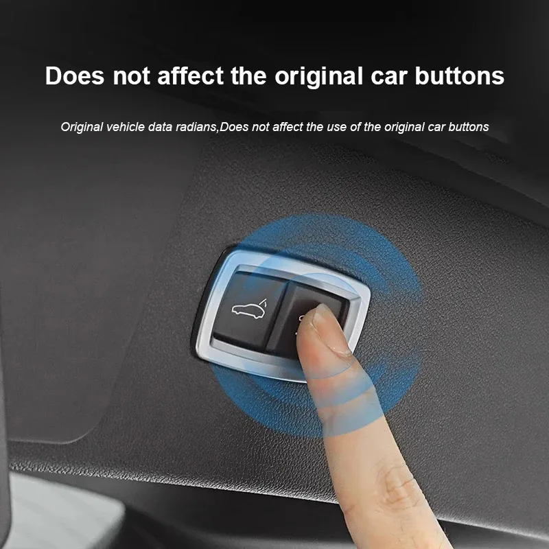 Car Trunk Switch Button Trim Frame Sticker For Porsche Cayenne Macan Panamera 2013 2014-2016 2018 2019 2020 2021 2022 2023 2024 - view 3