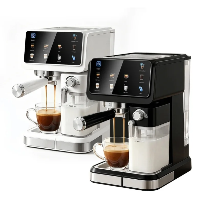 Podofo 20 Bar All-in-One-Espresso-Kaffeemaschine mit integriertem automatischem Milchaufschäumsystem, Kaffeemaschine für zu Hause, zum Zubereiten von Latte, Cappuccino, Espresso und