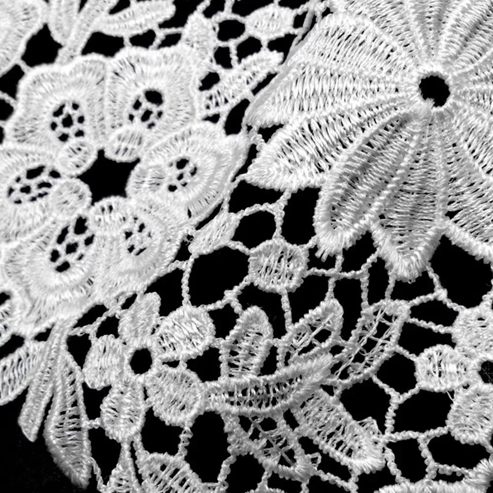 Mode Kant Bloemen Nep Kraag Afneembaar Wit Zwart Afneembare Kraag Gaasachtige All-match Kanten Tanks voor Dames