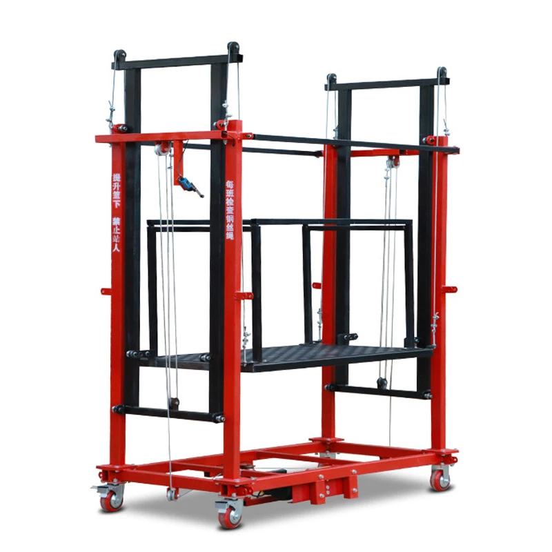 500kg 2-8M Scaffolding Lift Scaffolding Electric for Paint the Wall Scaffolding for Construction Mobile Construction Ladder Lift
