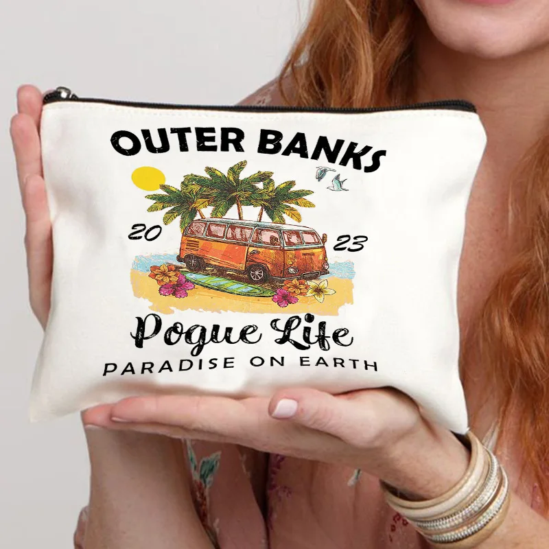 Outer Banks Pouge Life Cosmetic Bag Netflix Gift for Women Make Up Bag Travel Cosmetic Organizer Toiletry Bag Pencil Case