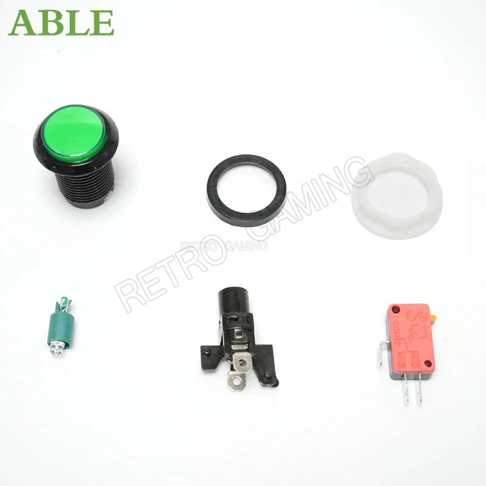 Small Round Black Border Button LED Button 33mm Suitable for Arcade Game Video Game Claw Machine Arcade