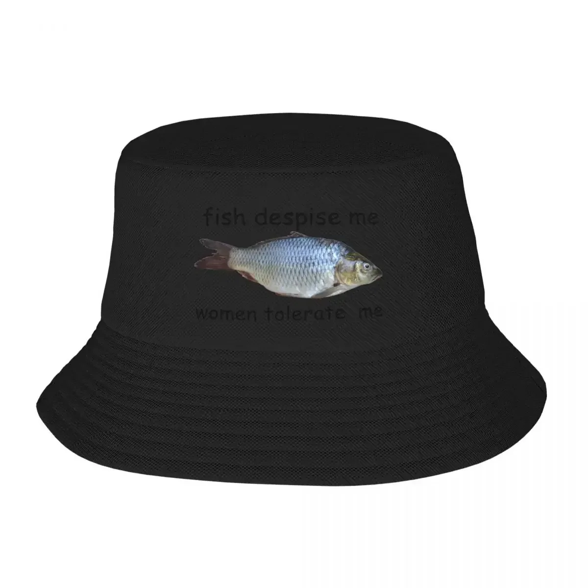 

2025 New HatFish despise me women tolerate me lesbian Bucket Trucker Hats Snapback Cap Anime sun hat Golf Wear Men Women's