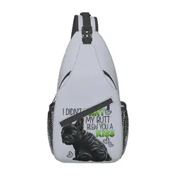 Cool Cute French Bulldog Crossbody Sling Backpack Men Funny Frenchie Pet Shoulder Chest Bag for Camping Biking