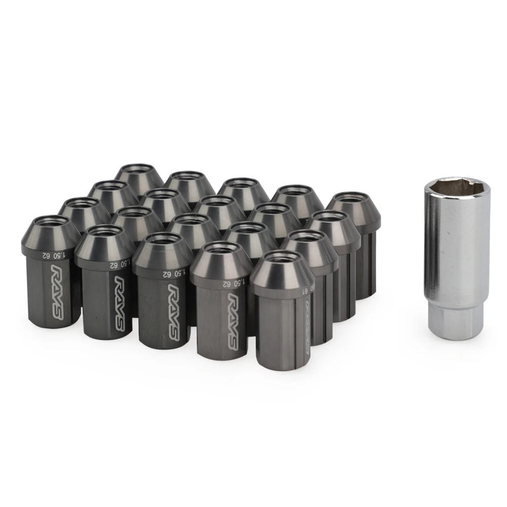 M12x1.5 M12x1.25 M14x1.5 19HEX Rays Side Nuts Wheel Lug Nuts Length 42mm With Alloy Aluminum 7075-t6