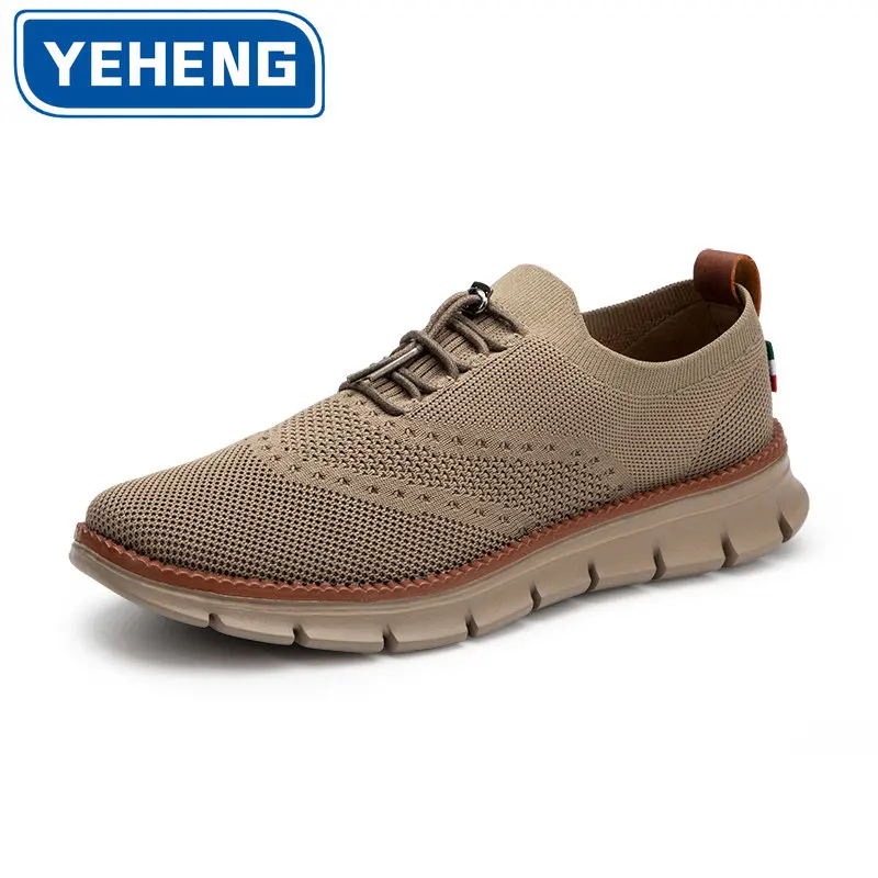 Spring Autumn New Men\'s Casual Shoes Mesh Breathable Comfortable Flat Shoes Outdoor Light Ball Shoes Walking Shoes Driving Shoes