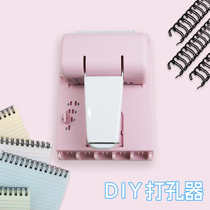 Multi-purpose DIY Manual Hole Punch Binding Machine Removable Replaceable Punch Dies Portable Paper Puncher Office File