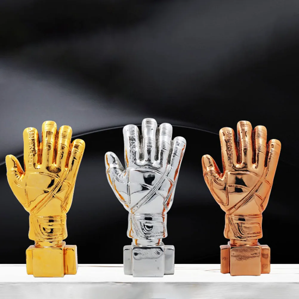 

Goalkeeper Gloves Trophy Award Soccer Exquisite School Decorative Team Championship Keepsake