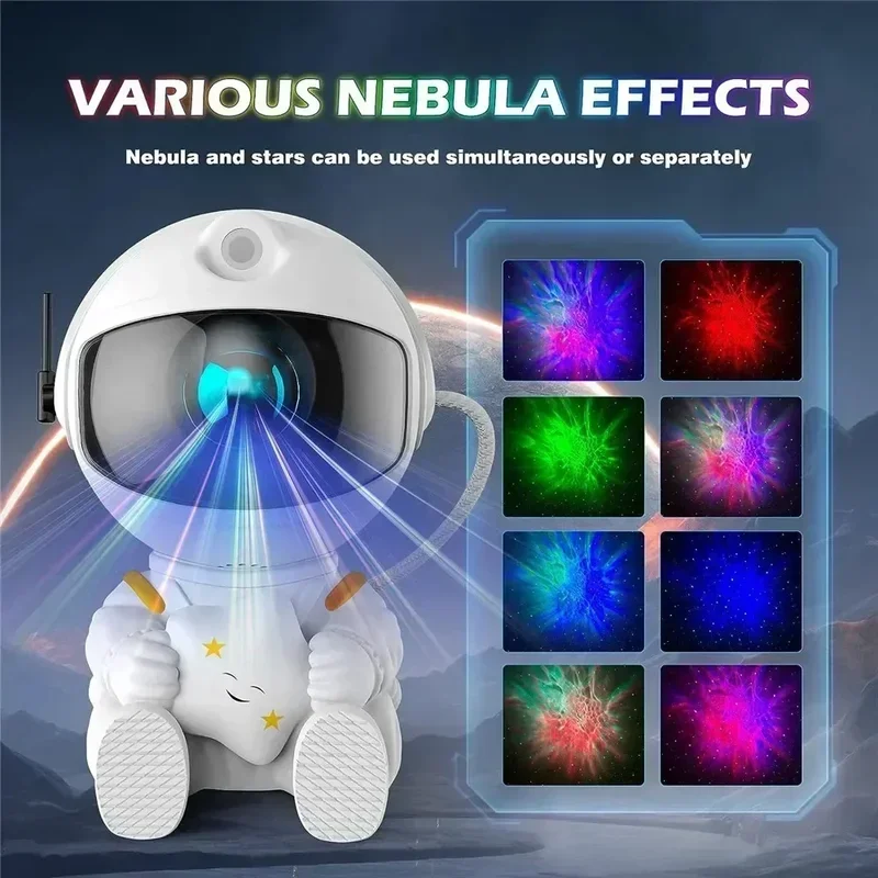 Astronaut Galaxy Star Projector Night Light for Kids with Timer and Remote Control Nebula Projector Lamp for Bedroom and Ceiling