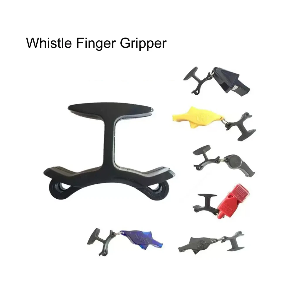 

Referee Whistle Finger Grip Clip Holder Soccer Trainer Gripper Support Bracket ABS Black Powder Coated Sports Referee