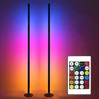 EISSLOLY 2 uds lámpara de pie RGB inteligente Control por aplicación música sincronizada iluminación de esquina temporizador sal