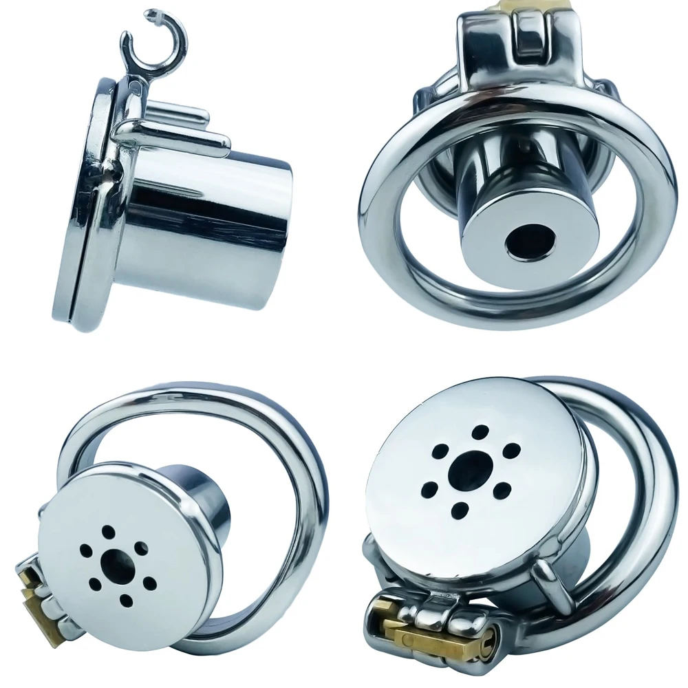 FRRK Metal Negative Chastity Cage ์ ์กฐ๋ Cylinder Inverted Stainless Steel Cocklock Curved Penis Ring BDSM Sex Toys For Sissies