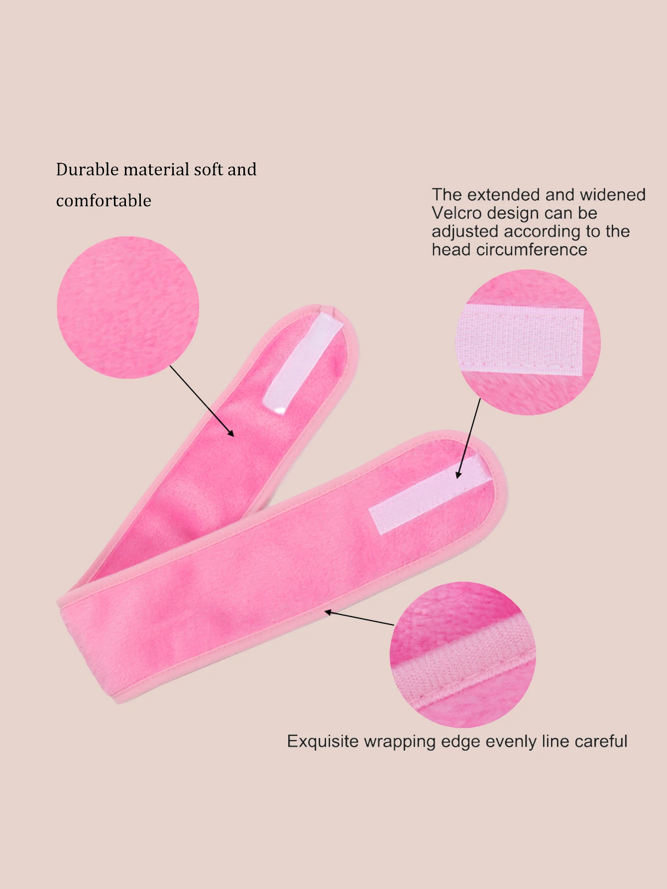 Regulowana opaska na głowę dla kobiet Spa Szeroka opaska do włosów Joga Kąpiel Prysznic Makijaż Mycie twarzy Kosmetyczna opaska na głowę Miękkie akcesoria do włosów