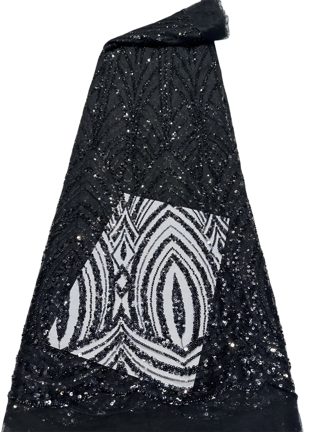 

Luxury African Sequin Beaded Lace Fabric 2025 High Quality Groom Nigerian Wedding Bridal Embroidery French Tulle Sewing