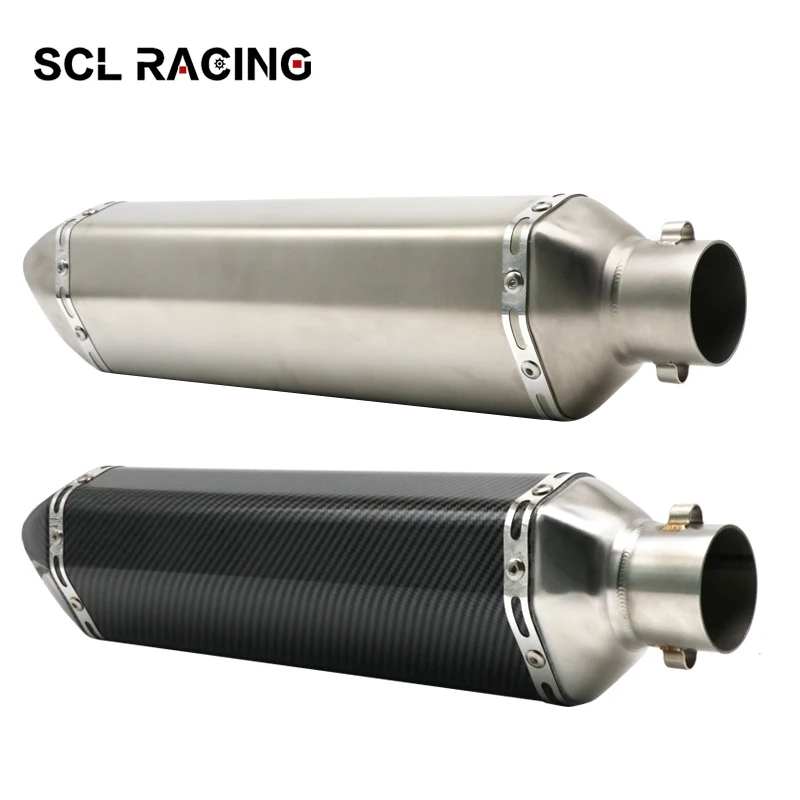 

SCL Racing 470mm Universal Motorcycle Scooter Exhaust Muffler Pipe Escape Moto DB Killer For Honda CBR250 CB400 YZF FZ400 Z750