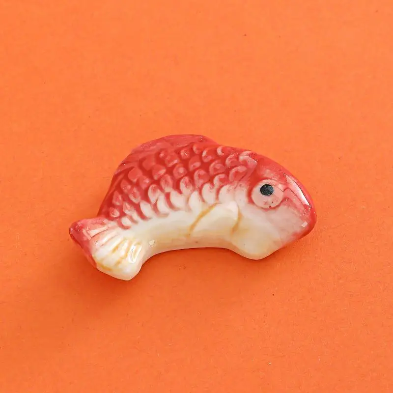 High Temperature Fired Fish Shape Ceramic Chopsticks Holder Crack Resistant Spoon Fork Rest Premium Sushi Rack for Home