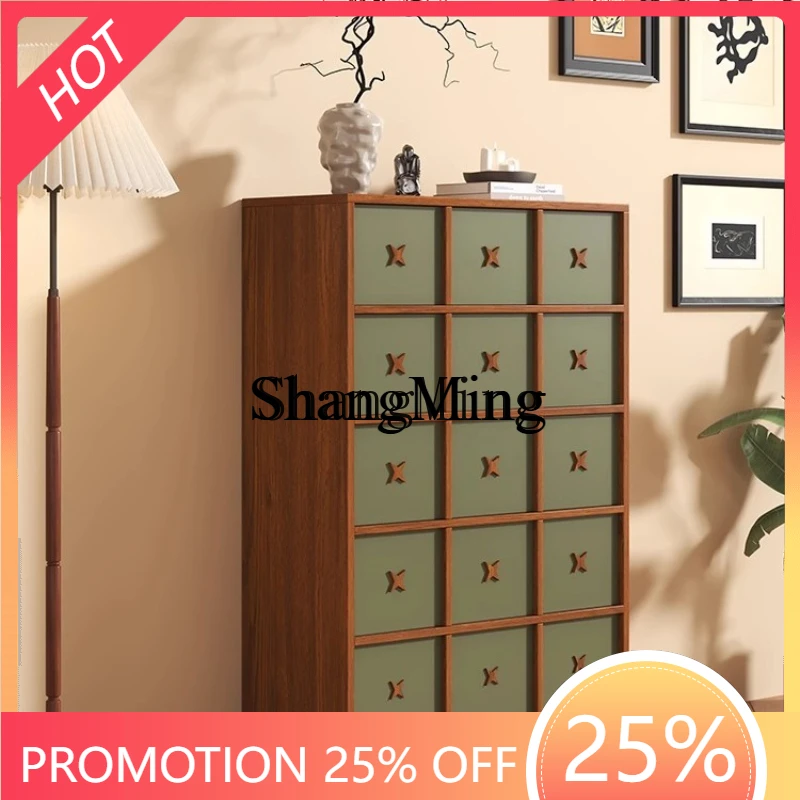 

SM home medieval retro living room side cabinet bedroom storage drawer cabinet locker