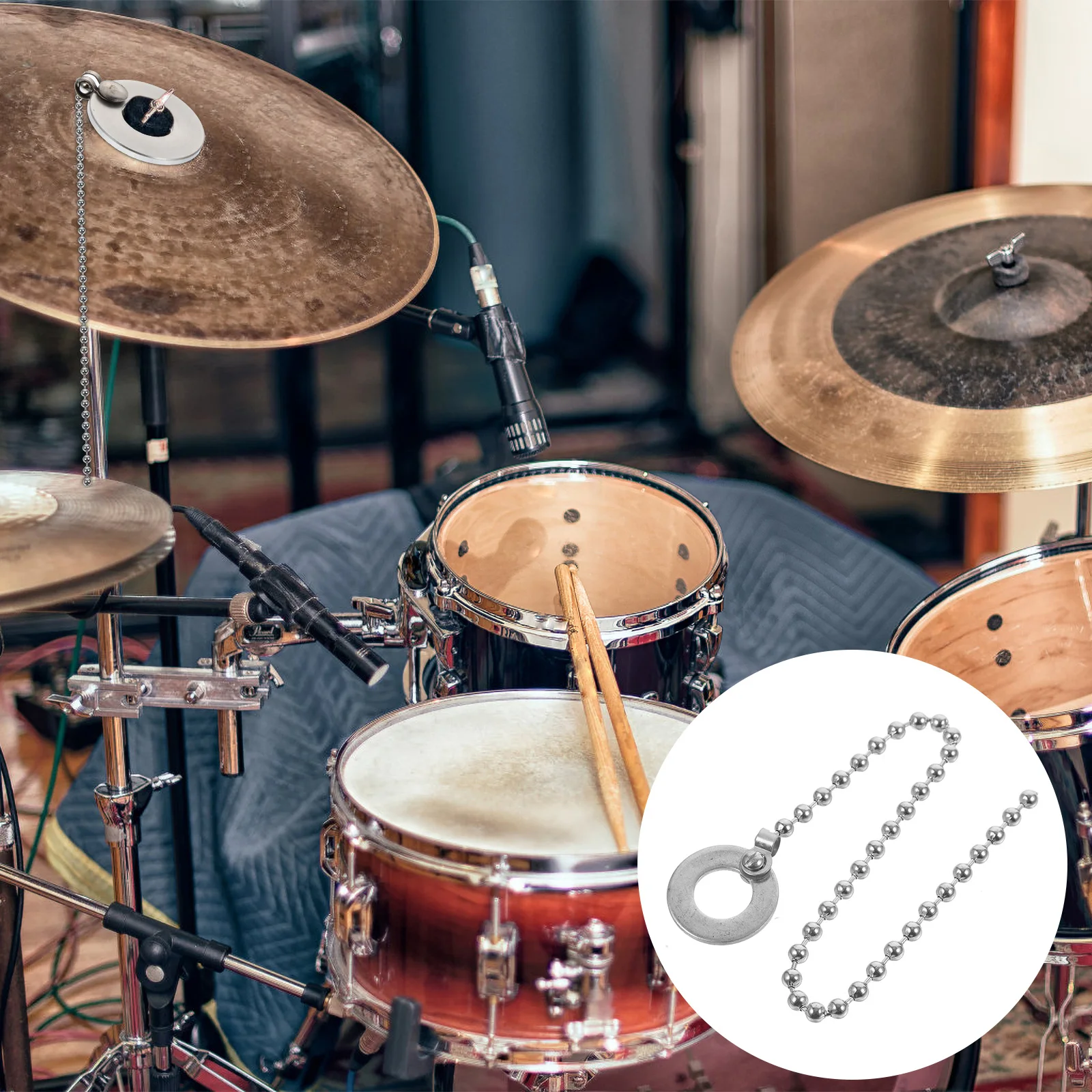 

Cymbal Chain Drum Set Cymbal Chain Cymbal Extension Chain Cymbal for Ride Cymbal for Crash