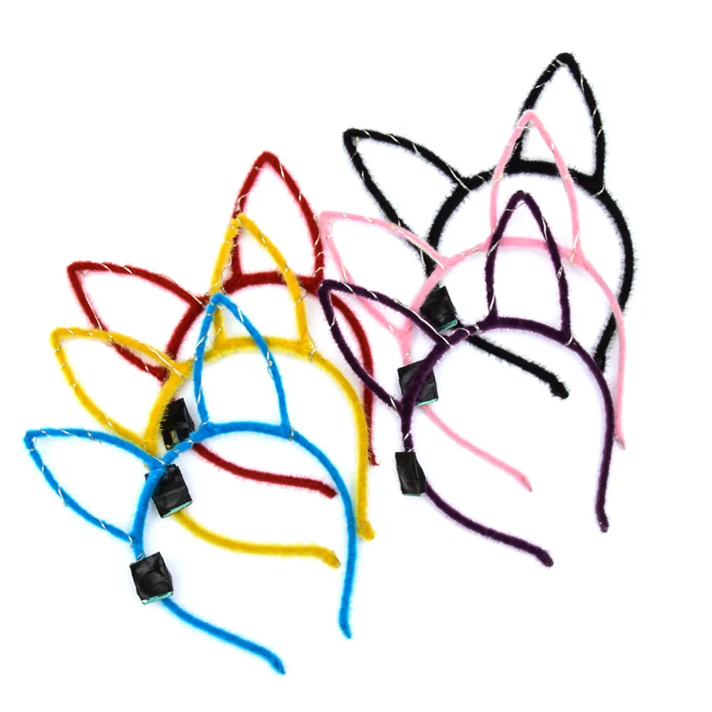 

6pcs Luminous Cat Ear Hair Bands Children Hoops Lightweight Non-deformation Ideal for Parties Carnival Christmas Easter New