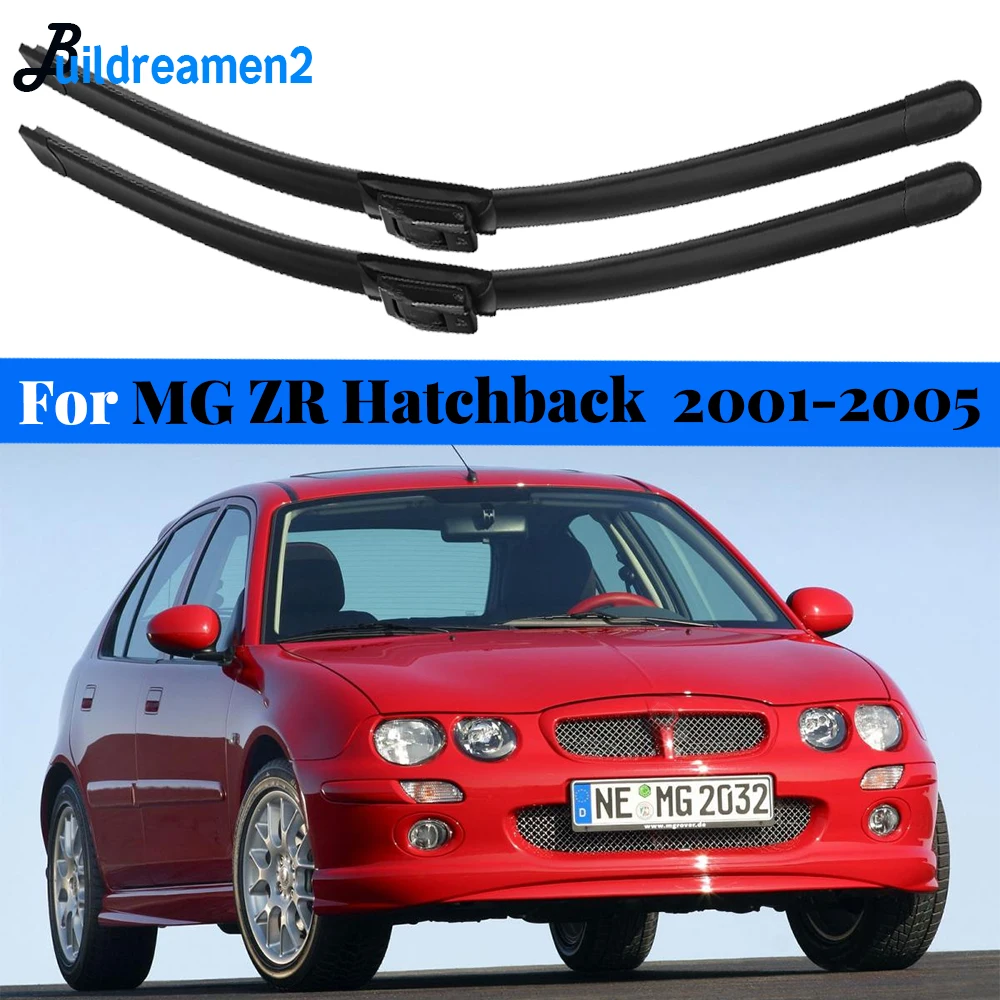 2 X Car Right + Left Windscreen Wiper Blade Rain Brushes For MG ZR Hatchback 2001 2002 2003 2004 2005