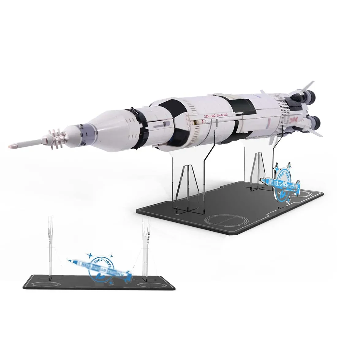 Acrylic Display Stand for Lego 21309 Saturn V Launch Vehicle Building Blocks Model DIY Toys Set Not include the model