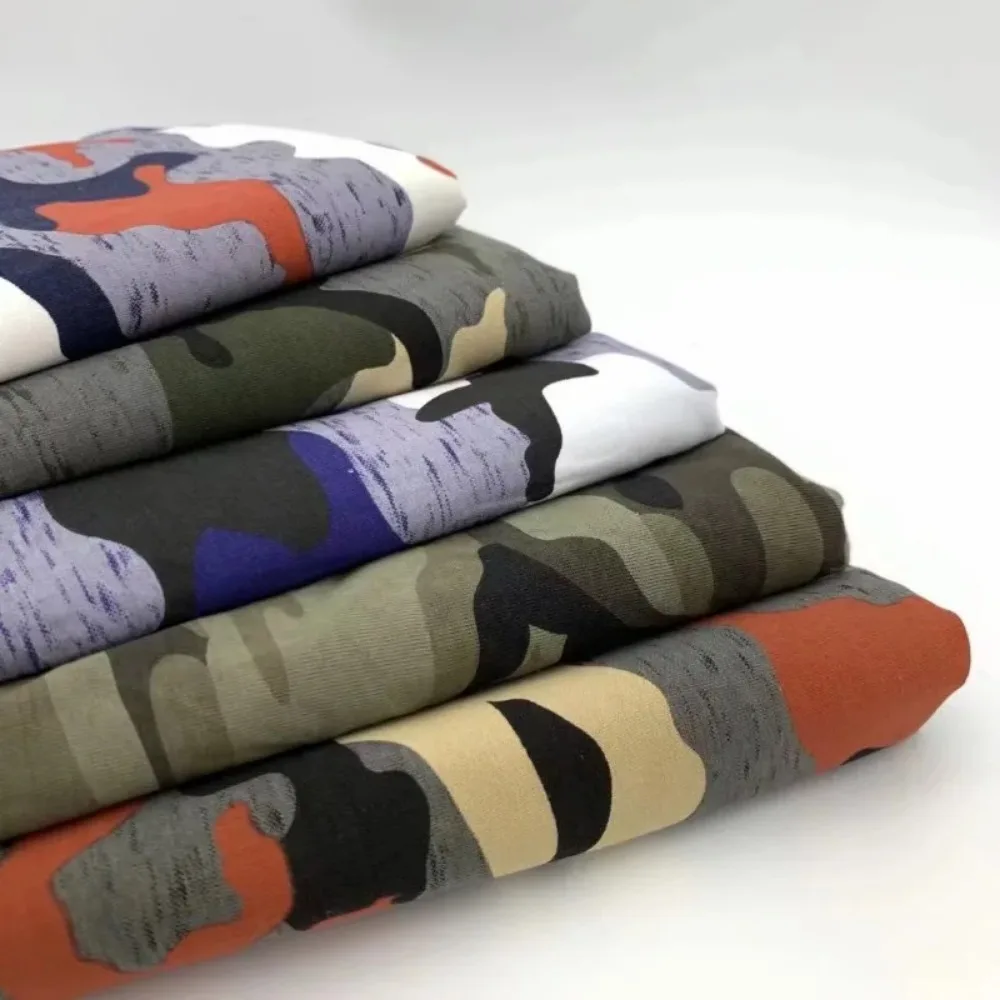 

Elastic Knitted Cotton Fabric Breathable for Yoga Suit T-shirt Clothing Designer Diy Sewing Material Cloth By The Meter