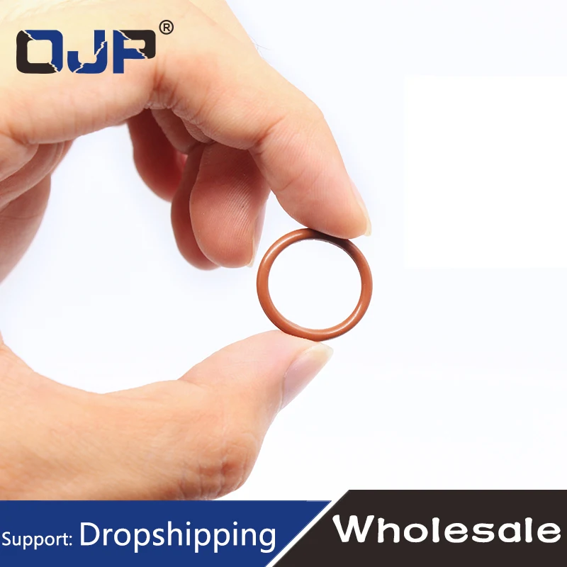 سمك الحلقة O 1.8/2.65 مم من المطاط الفلوري البني FKM حلقة مطاطية مقاومة للتآكل شائعة الاستخدام في الصناعة #4