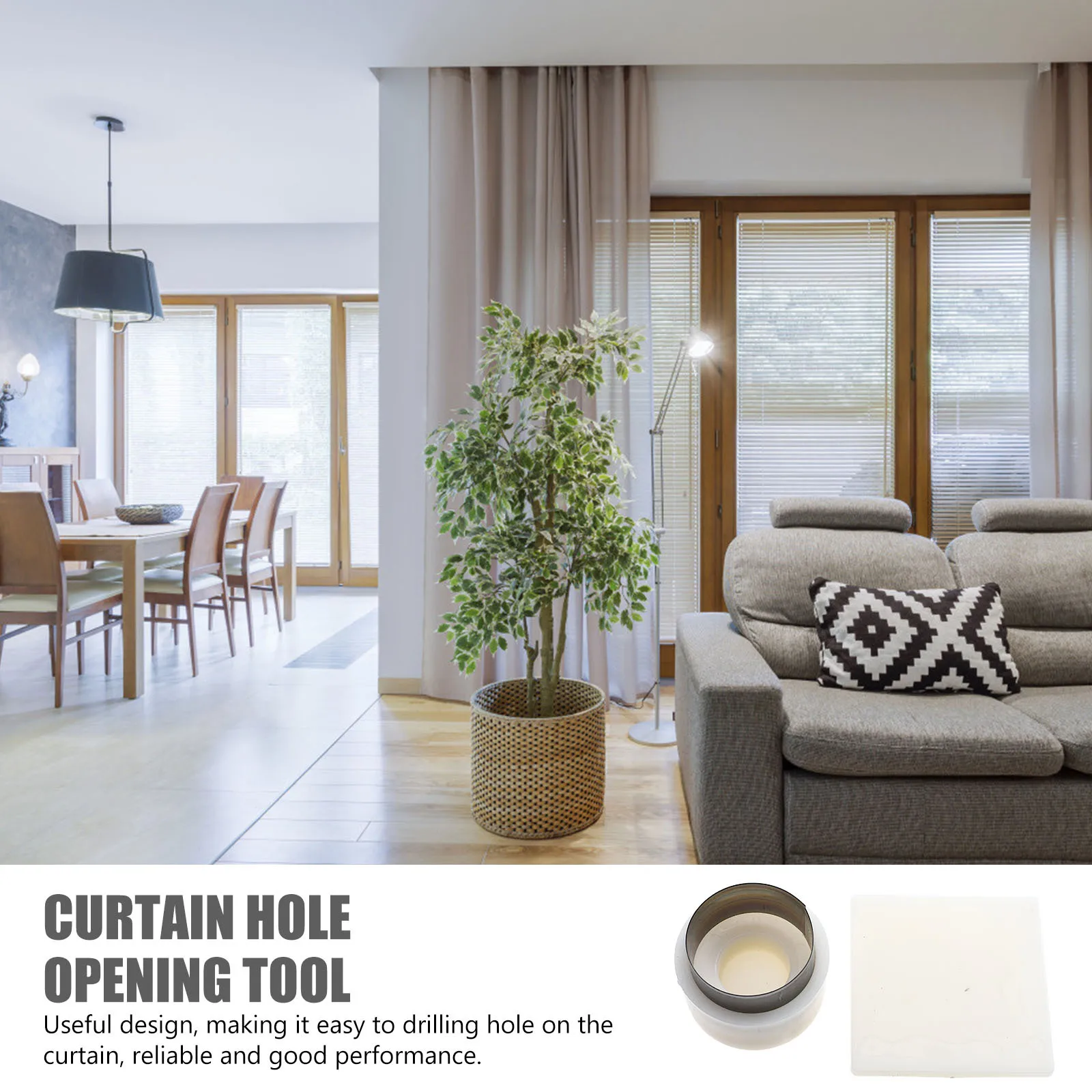 

1Pcs Curtain Hole Opener Manual Efficient Curtain Drilling Hole Tool Plastic Steel Material Manual Drilling Tool