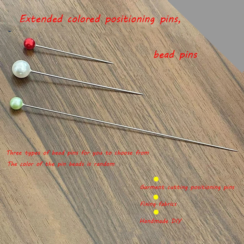 Épingles à coudre de longueur assortie, 5 pièces, épingles à tête de perles colorées pour tissu Quilting, couture, bricolage artisanat fabrication de bijoux en métal