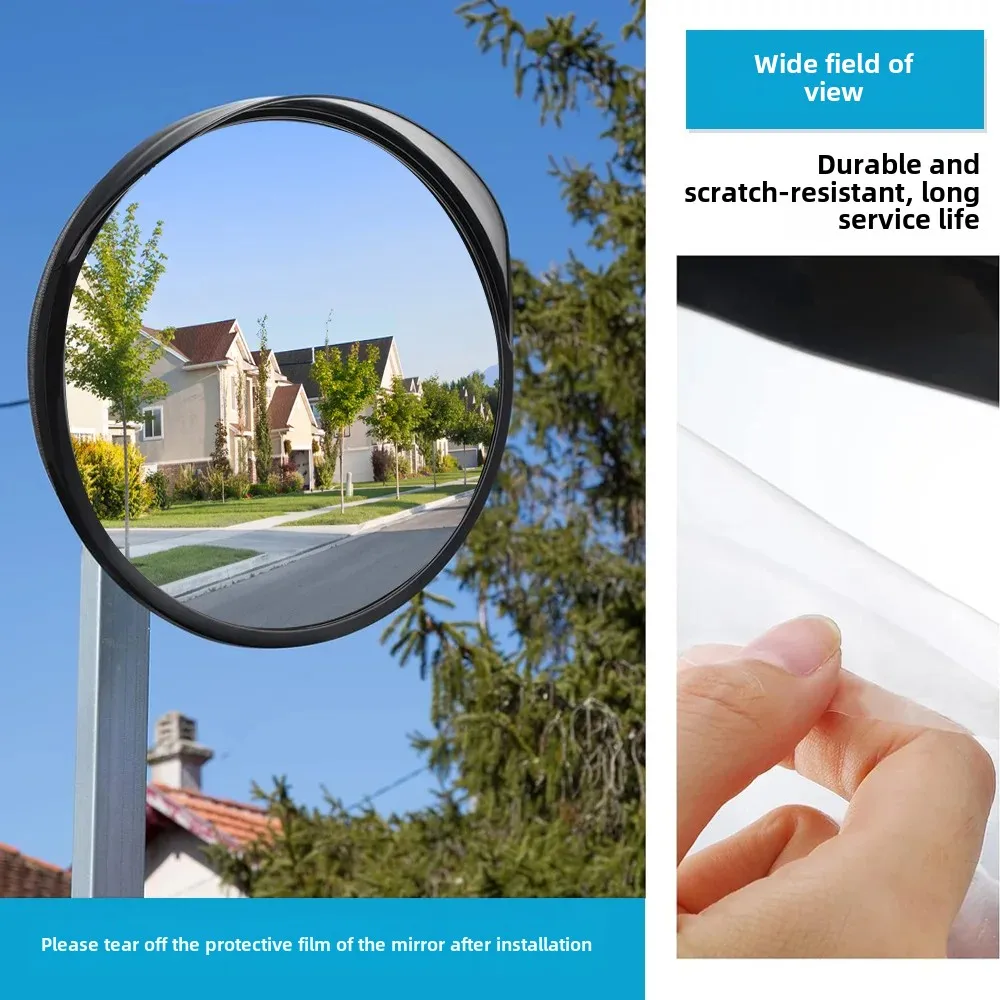 60cm Wide Angle Mirror Outdoor Convex Safety Mirror Humpback Mirror High Definition Corner Mirror Super Clear for Vehicle Parts